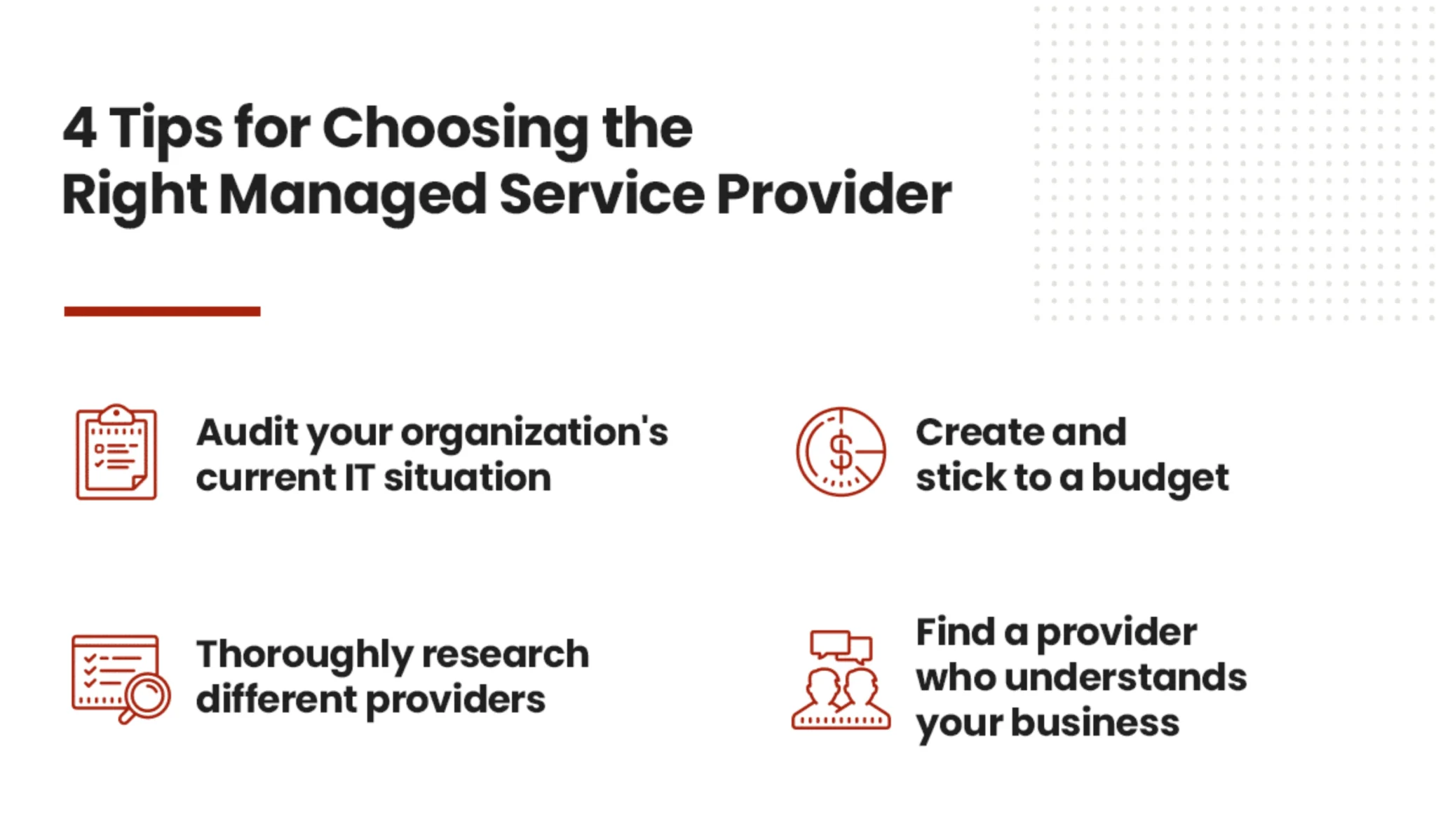 4 Tips for Choosing the Right Managed Service Provider