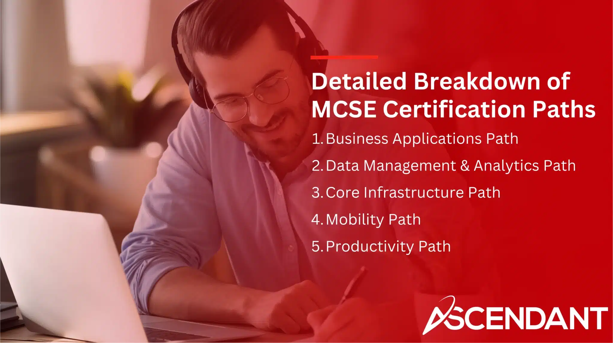 Detailed Breakdown of MCSE Certification Paths
1. Business Applications Path
2. Data Management & Analytics Path
3. Core Infrastructure Path
4. Mobility Path
5. Productivity Path