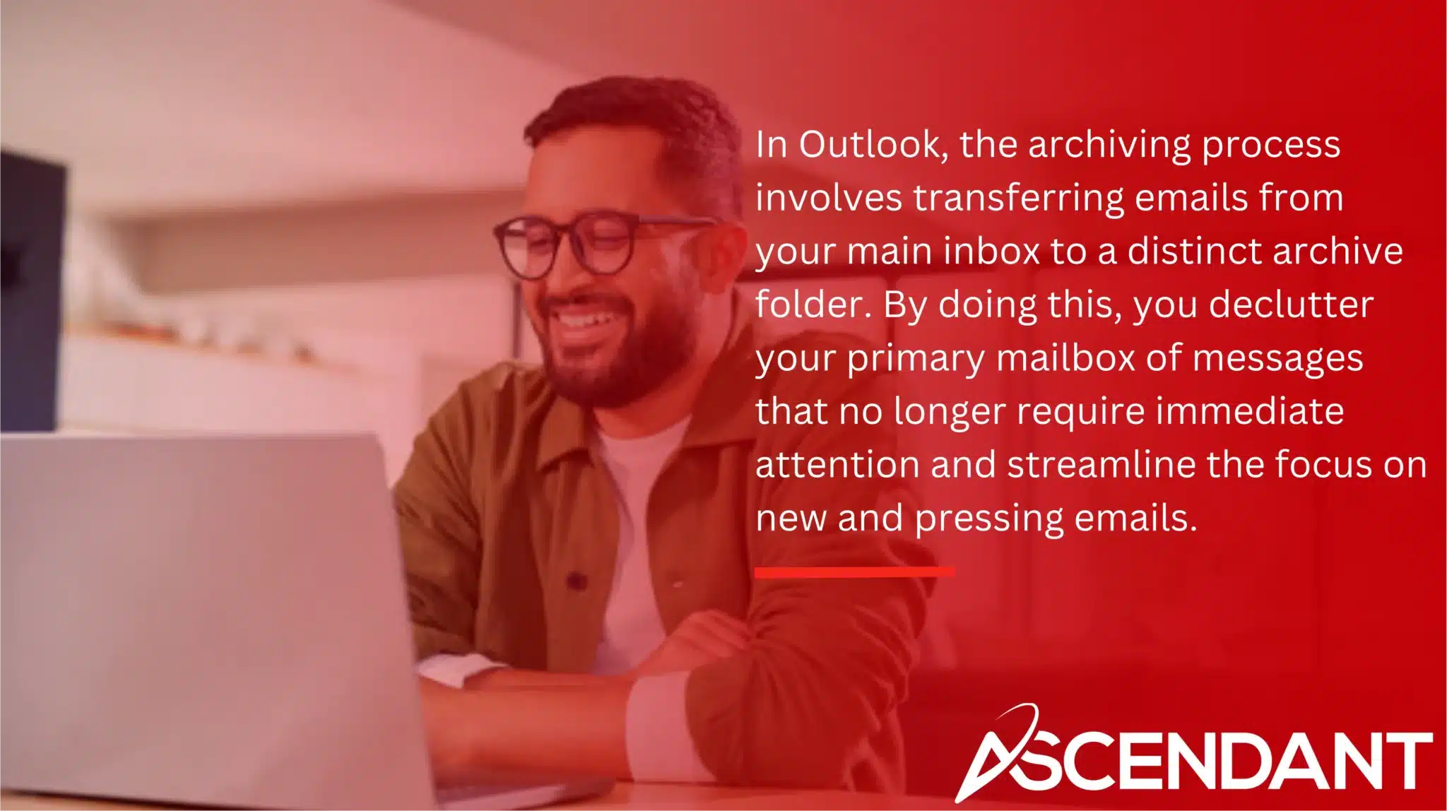 In Outlook, the archiving process involves transferring emails from your main inbox to a distinct archive folder. By doing this, you declutter your primary mailbox of messages that no longer require immediate attention and streamline the focus on new and pressing emails.