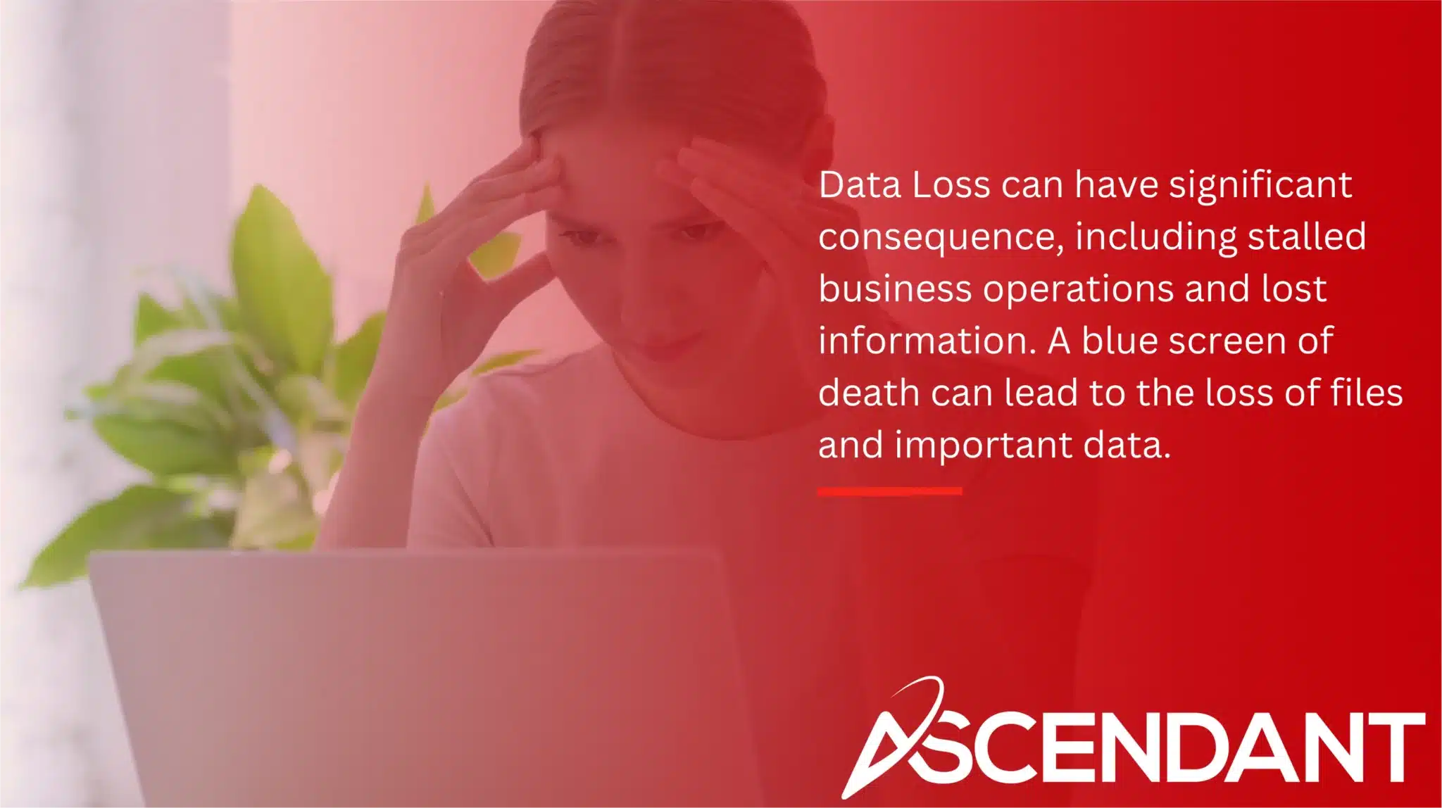 Data Loss can have significant consequence, including stalled business operations and lost information. A blue screen of death can lead to the loss of files and important data. 