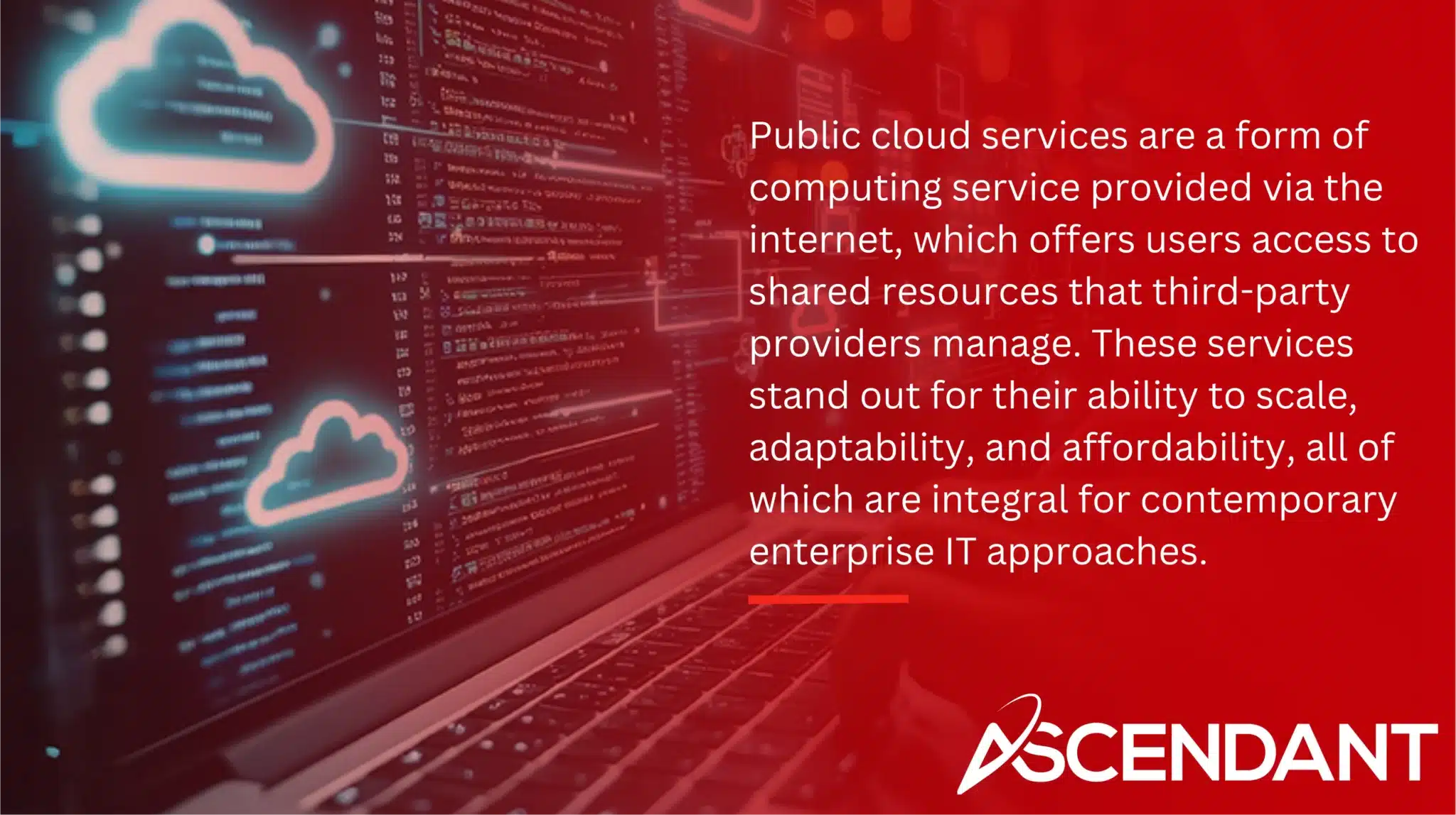 Public cloud services are a form of computing service provided via the internet, which offers users access to shared resources that third-party providers manage. These services stand out for their ability to scale, adaptability, and affordability, all of which are integral for contemporary enterprise IT approaches.