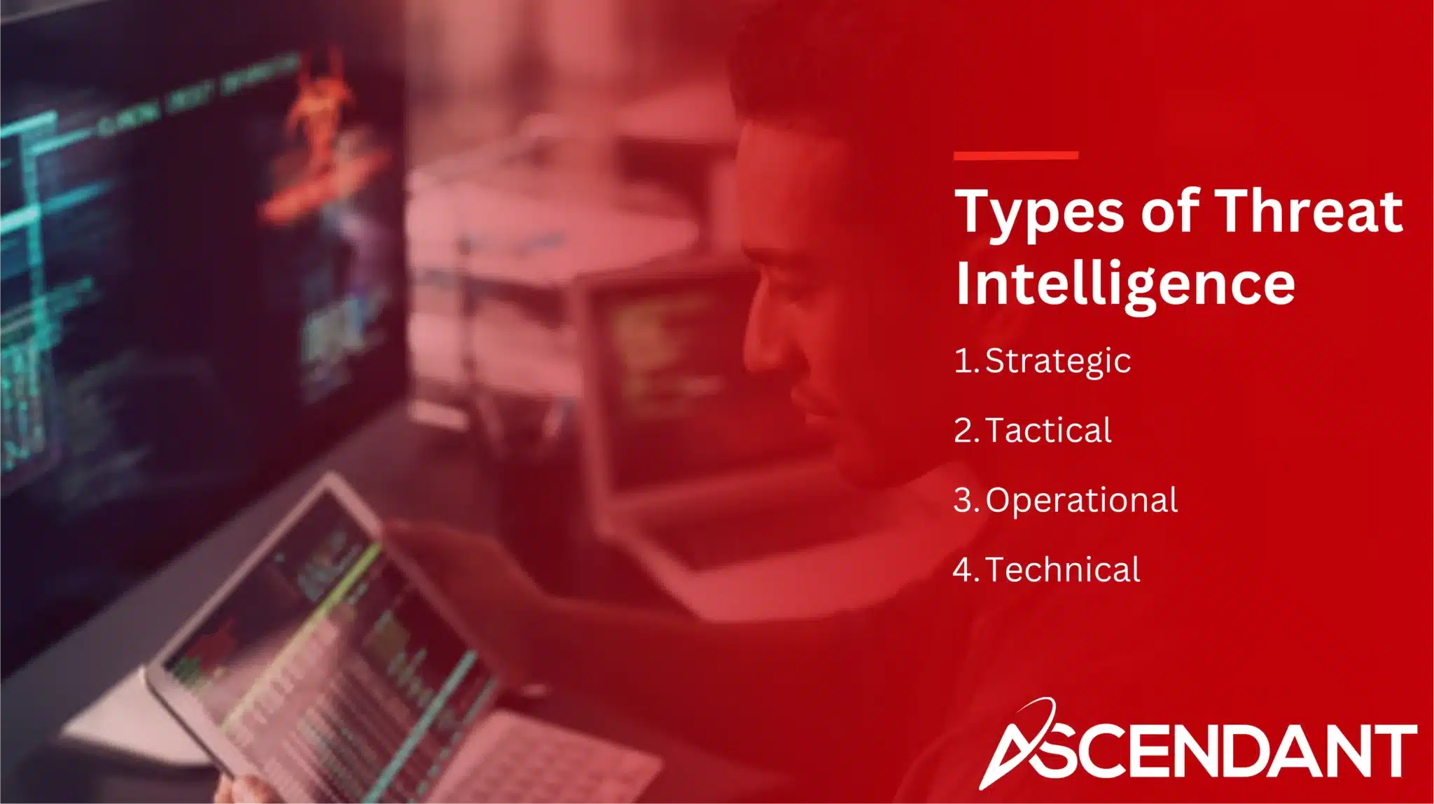 Types of Threat Intelligence
1. Strategic
2. Tactical
3. Operational
4. Technical