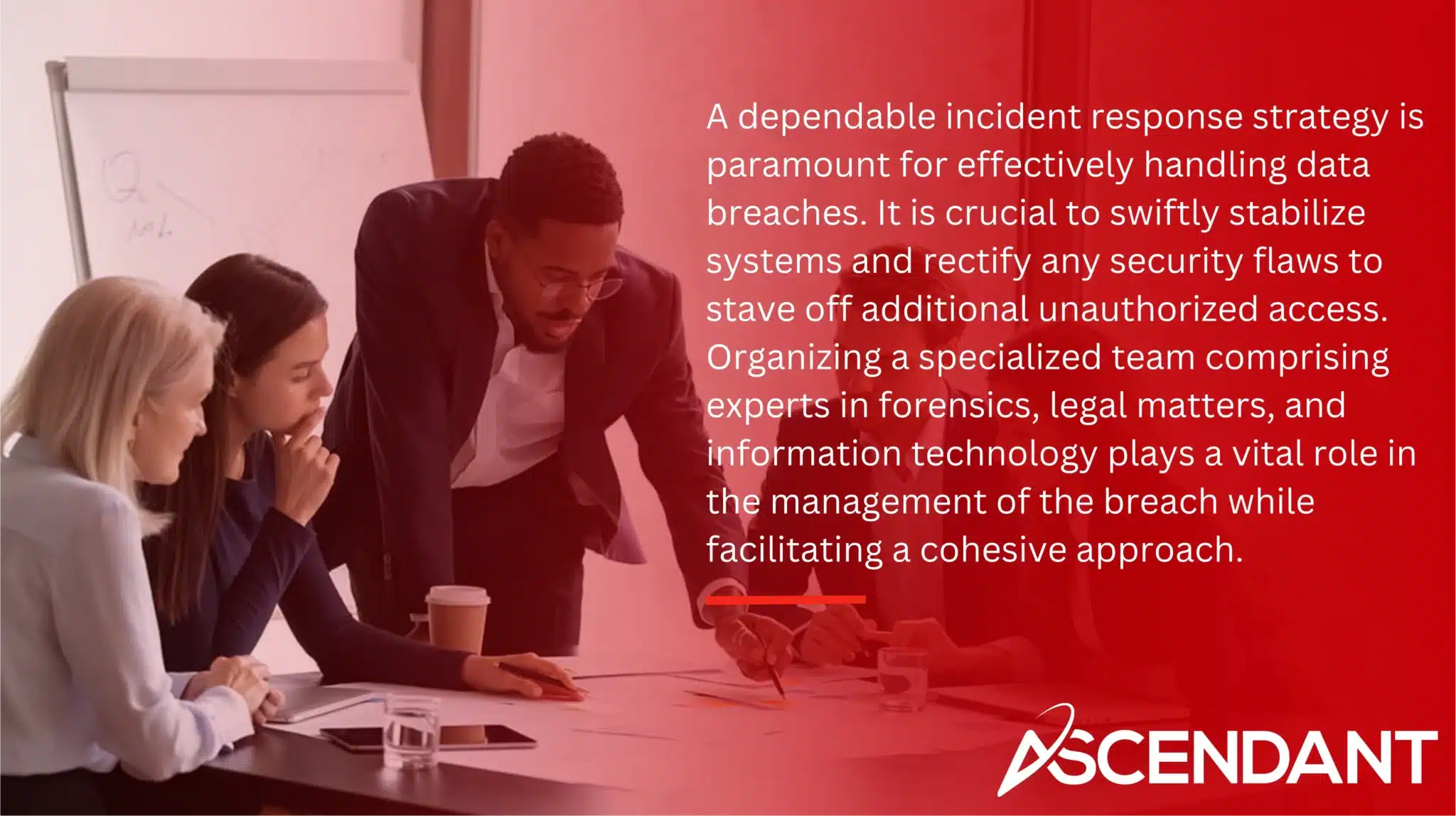 A dependable incident response strategy is paramount for effectively handling data breaches. It is crucial to swiftly stabilize systems and rectify any security flaws to stave off additional unauthorized access. Organizing a specialized team comprising experts in forensics, legal matters, and information technology plays a vital role in the management of the breach while facilitating a cohesive approach.
