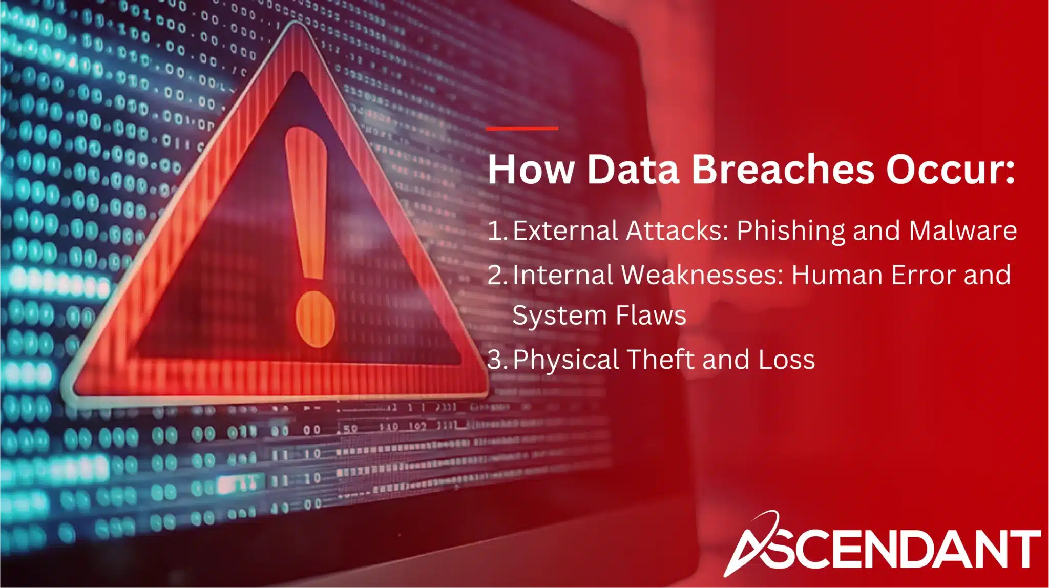 How Data Breaches Occur:
1. External Attacks: Phishing and Malware
2. Internal Weaknesses: Human Error and System Flaws
3. Physical Theft and Loss