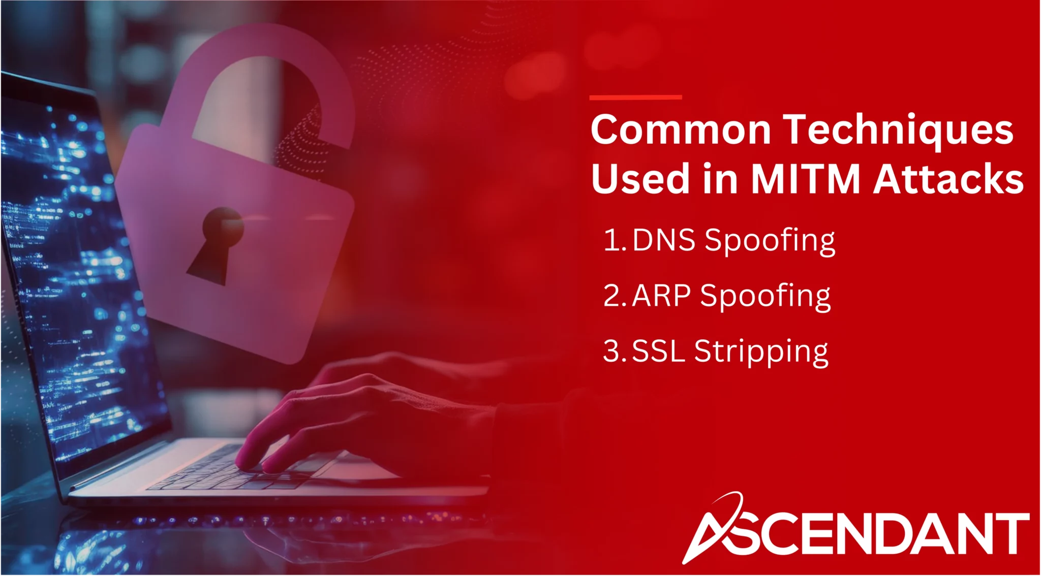 Common Techniques Used in MITM Attacks 1. DNS Spoofing 2. ARP Spoofing 3. SSL Stripping