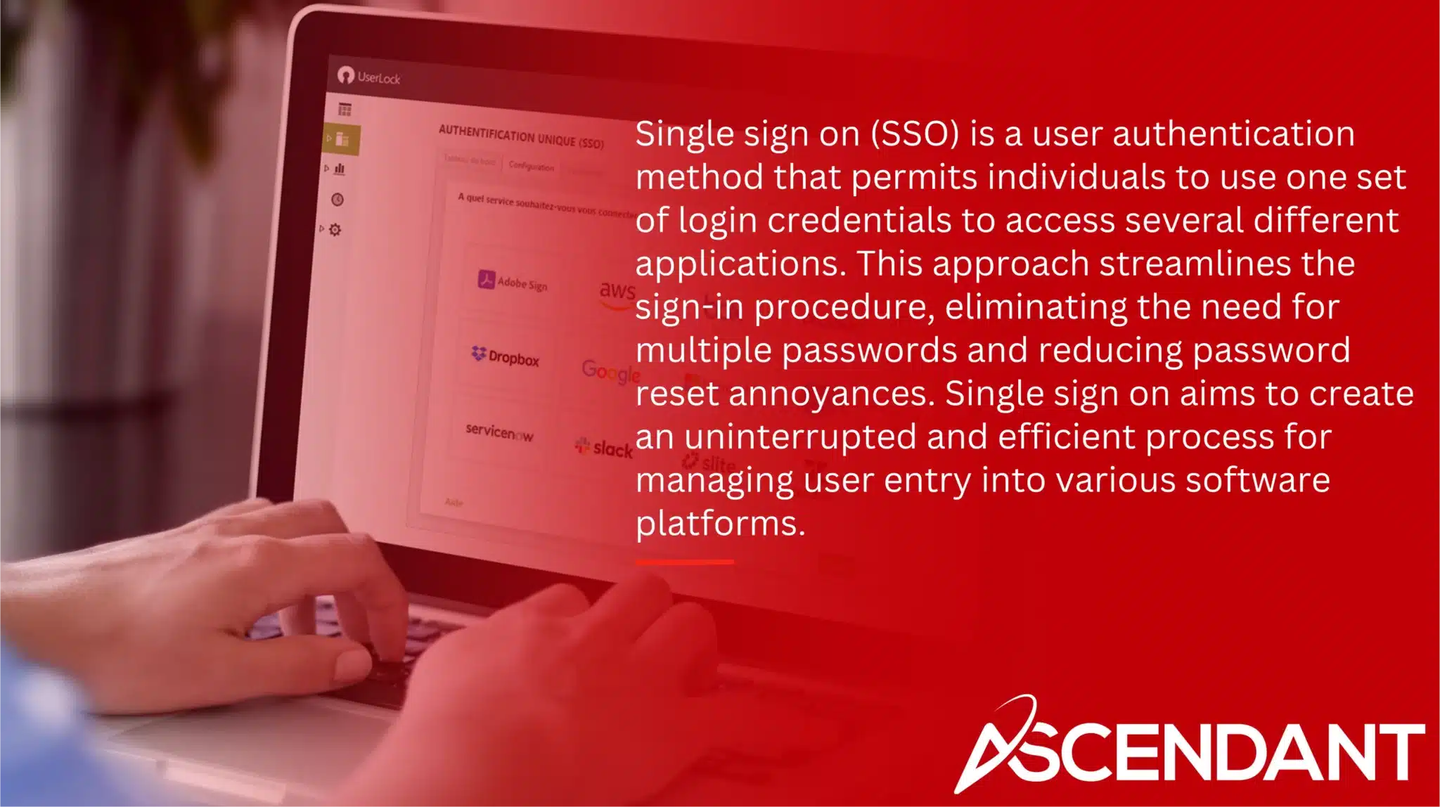 Single sign on (SSO) is a user authentication method that permits individuals to use one set of login credentials to access several different applications. This approach streamlines the sign-in procedure, eliminating the need for multiple passwords and reducing password reset annoyances. Single sign on aims to create an uninterrupted and efficient process for managing user entry into various software platforms.