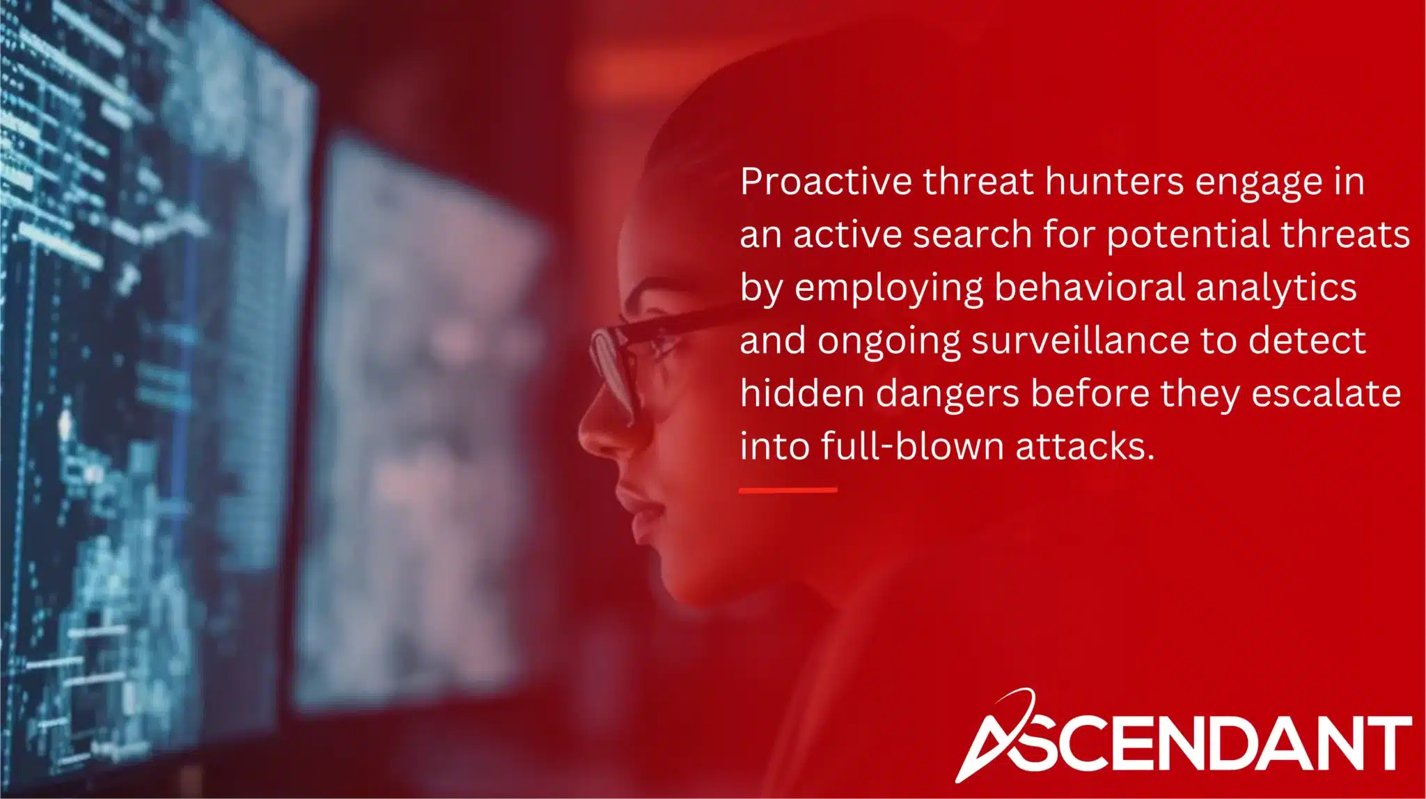 Proactive threat hunters engage in an active search for potential threats by employing behavioral analytics and ongoing surveillance to detect hidden dangers before they escalate into full-blown attacks.
