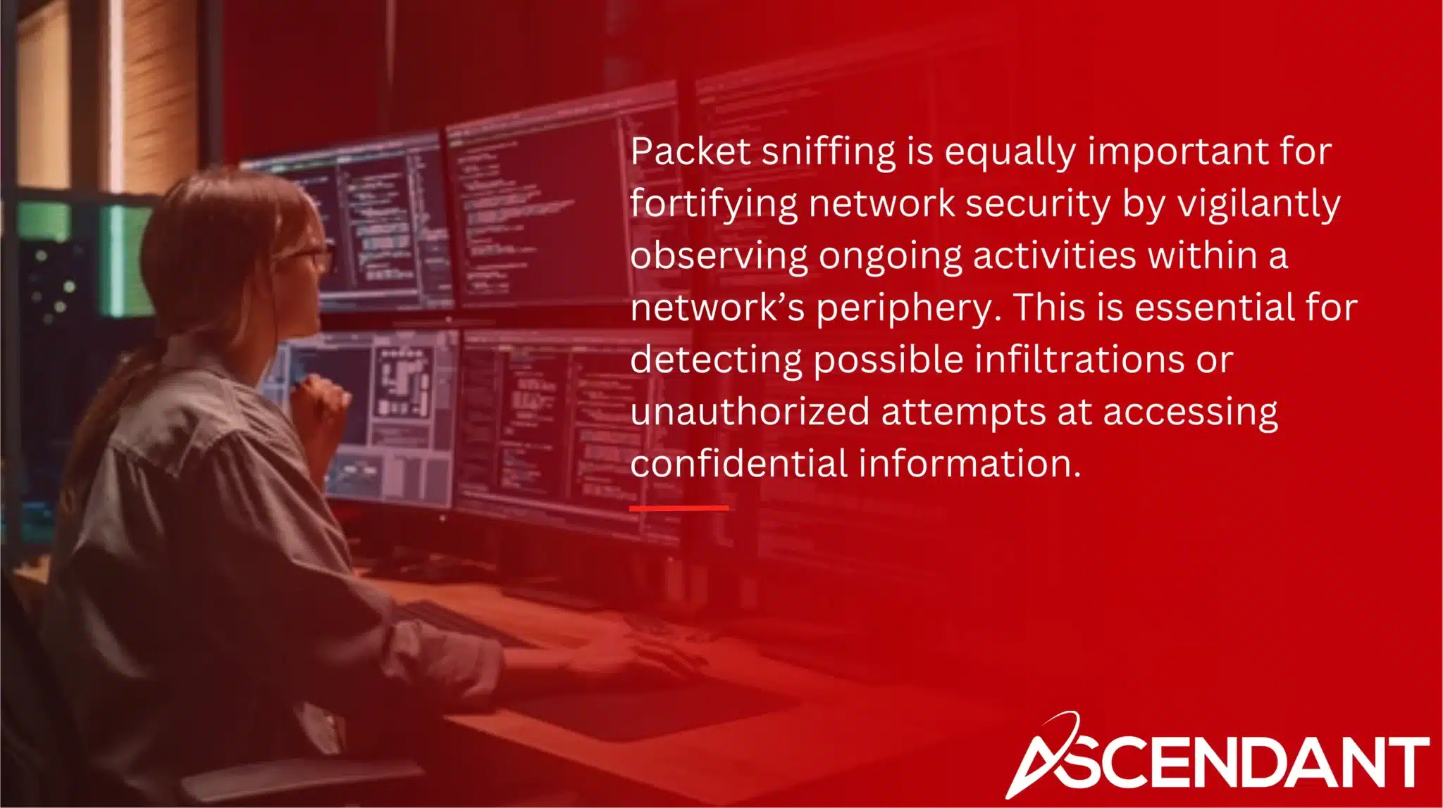 Packet sniffing is equally important for fortifying network security by vigilantly observing ongoing activities within a network’s periphery. This is essential for detecting possible infiltrations or unauthorized attempts at accessing confidential information. 