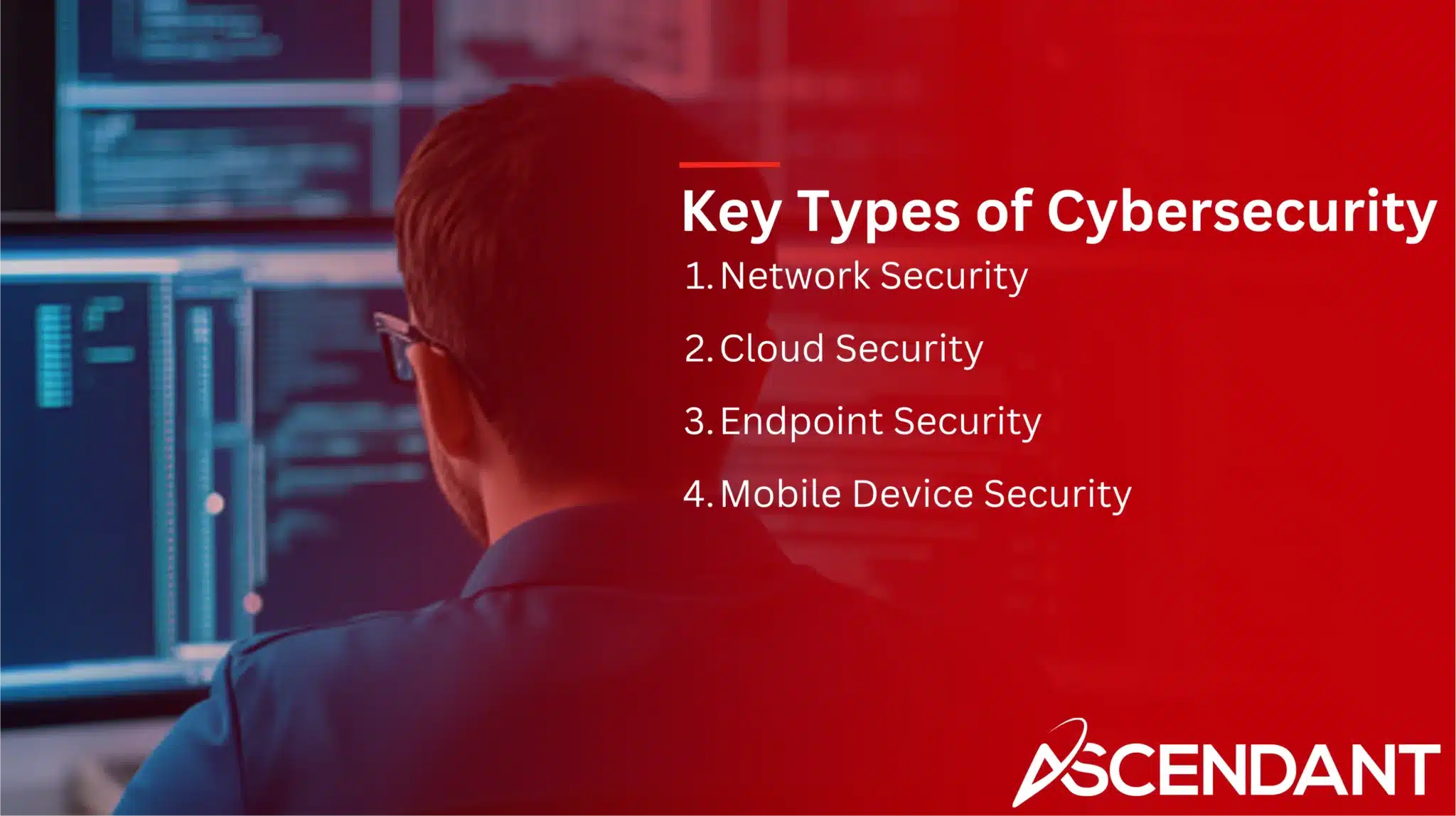 Key Types of Cybersecurity
1. Network Security
2. Cloud Security
3. Endpoint Security
4. Mobile Device Security
