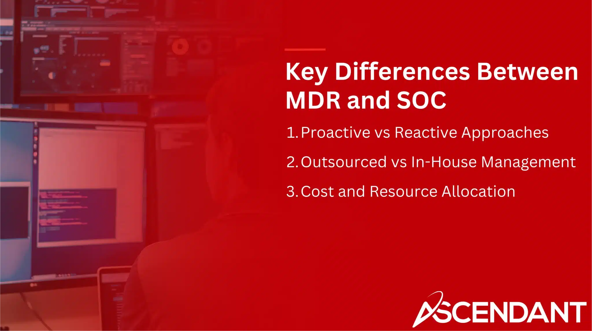 Key Differences Between MDR and SOC
1. Proactive vs Reactive Approaches
2. Outsourced vs In-House Management
3. Cost and Resource Allocation