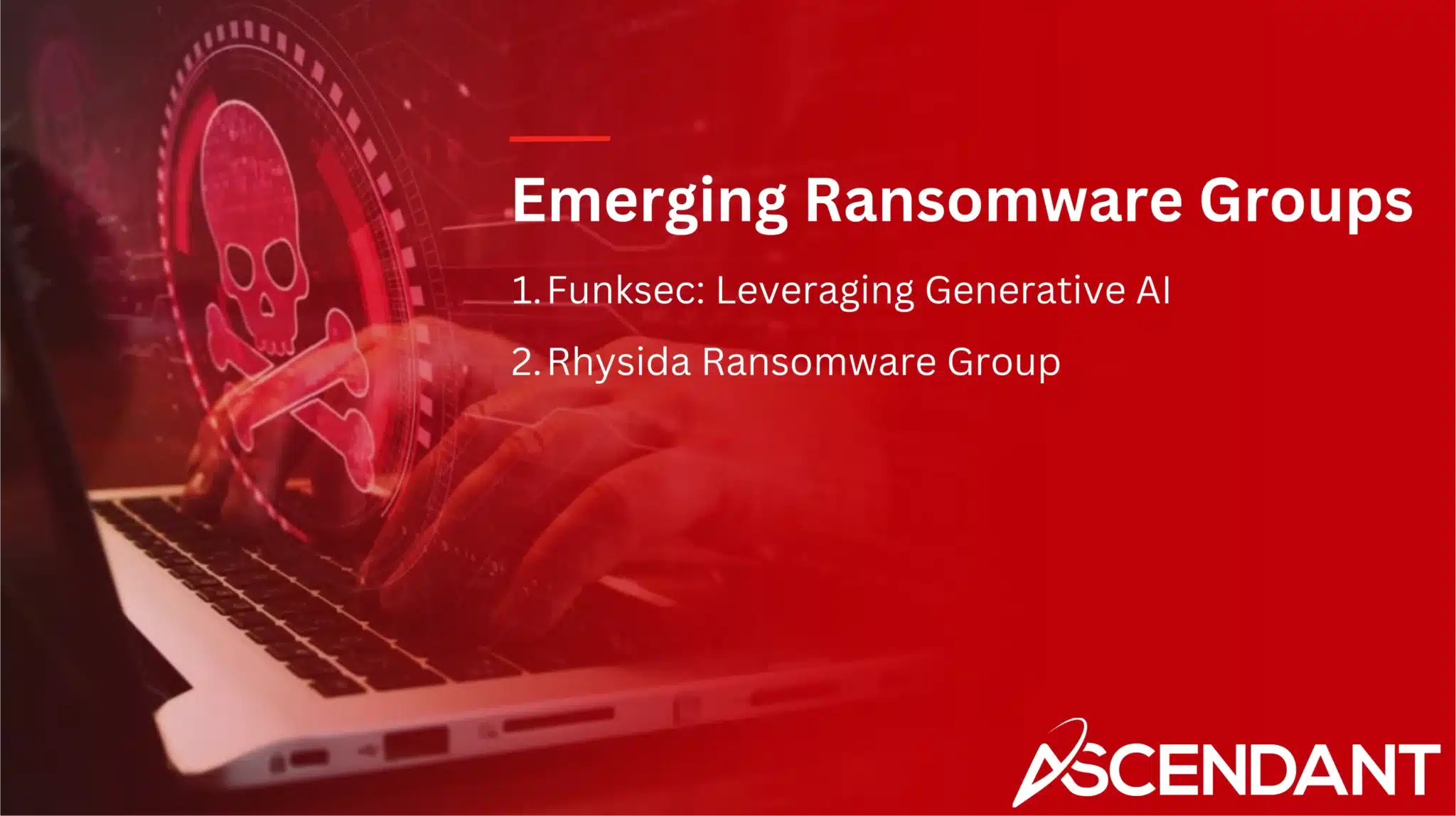 Emerging Ransomware Groups
1. Funksec: Leveraging Generative AI 
2. Rhysida Ransomware Group 