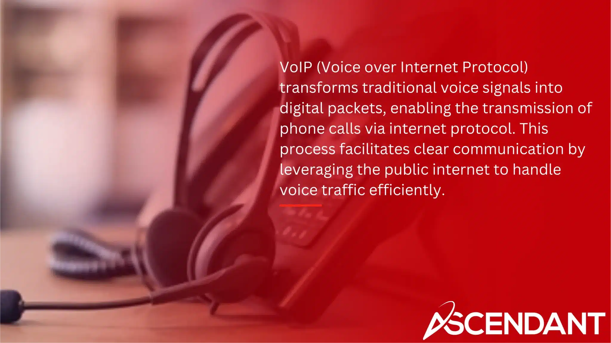 VoIP (Voice over Internet Protocol) transforms traditional voice signals into digital packets, enabling the transmission of phone calls via internet protocol. This process facilitates clear communication by leveraging the public internet to handle voice traffic efficiently.