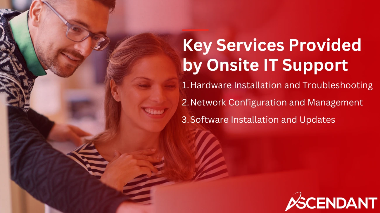 Key Services Provided by Onsite IT Support 1. Hardware Installation and Troubleshooting 2. Network Configuration and Management 3. Software Installation and Updates
