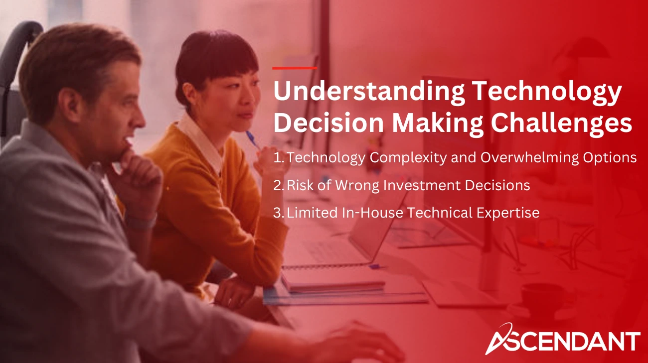 Understanding Technology Decision Making Challenges 1. Technology Complexity and Overwhelming Options 2. Risk of Wrong Investment Decisions 3. Limited In-House Technical Expertise